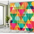 thumbnail image 5 of Ambesonne Colorful Shower Curtain, Retro Colors Graphic Art, 69"Wx84"L, Multicolor, 5 of 5
