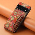 thumbnail image 6 of for Google Pixel 6 Pro Luxury Premium PU Leather + TPU Case with 3 Card Slots, Kickstand Back Case Floral Pattern Skin-Friendly Shock-resistance Cover for Google Pixel 6 Pro, Summer, 6 of 6