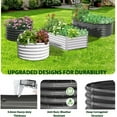 thumbnail image 6 of ANLEOLIFE 6 PACK 6x3x2 ft Galvanized Raised Garden Beds Outdoor, Oval Large Metal Deep Root Planter Box for Planting Vegetables Flowers Herb, Anti-Rust, Quartz Grey, 6 of 8