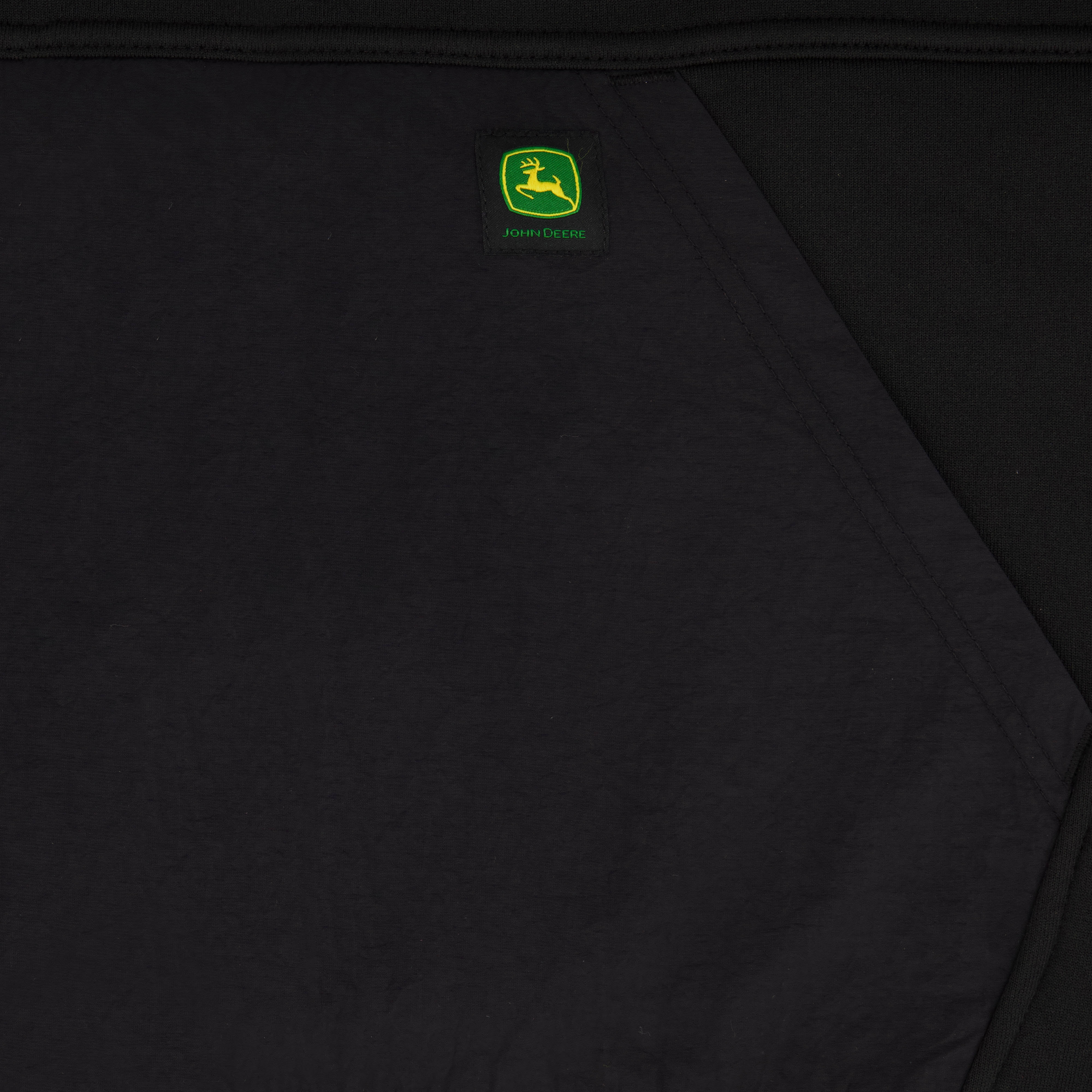 John Deere Men’s Reinforced Pull Over Fleece Hoodie With Nylon Trim, Sizes S-3XL