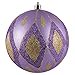 thumbnail image 3 of Vickerman N188186D 4.75 in. Lavender Matte Ball Ornament with Glitter Diamond Pattern  4 per Pack, 3 of 3