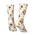thumbnail image 5 of Uemuo Sloth Yoga Pattern Women's Crew Socks, Soft Durable Breathable Moisture-Wicking with Odor Control Cotton socks, 5 of 9