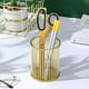 thumbnail image 4 of FloreceBien - Portalápices de metal dorado para escritorio, porta brochas de maquillaje, portalápices, organizador para oficina y hogar, dorado, 4 of 5