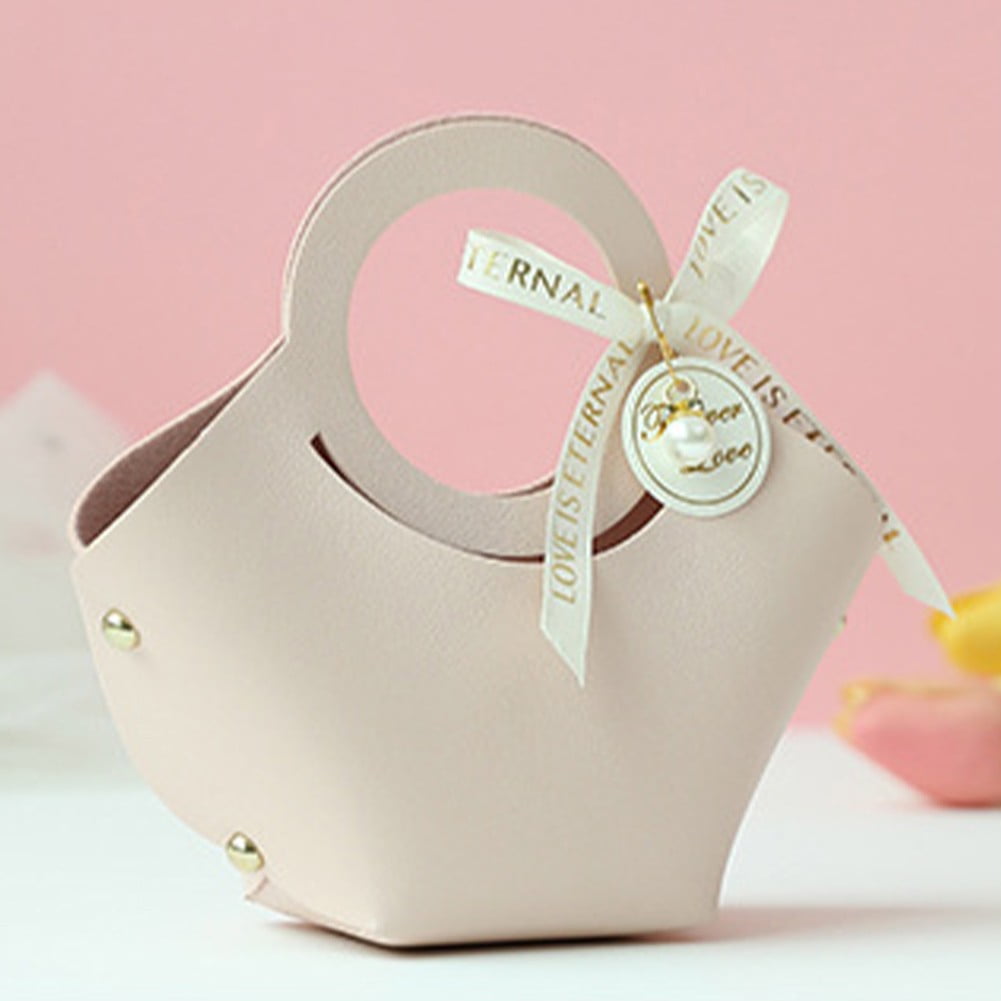 Ana 5pcs Luxury Boutique Bow Gift Bags Birthday Wedding Party PU