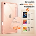 thumbnail image 2 of JETech Detachable Case for iPad 9/8/7 (10.2-Inch, 2021/2020/2019 Model, 9th/8th/7th Generation) with Pencil Holder, Removable Magnetic Cover Trifold Stand Clear Back, Auto Wake/Sleep (Rose Gold), 2 of 6