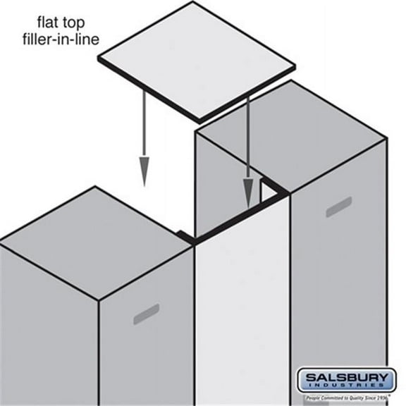 Salsbury 33341CHE Flat Top Filler In-Line - 15 Inches Wide - For 21 Inch Deep Designer Wood Locker - Cherry