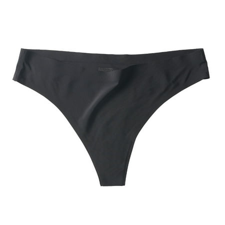 

JFY Sexy Ice Silk Thin Low Waist Seamless G-string Thong Panties Underwear for Daily Wear