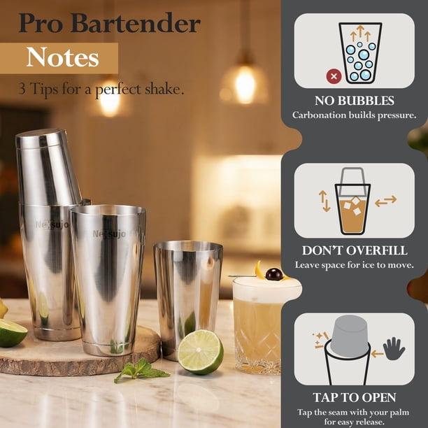 Mix it up: Boston Shaker aus Edelstahl für perfekte Cocktails Mix it up: Boston Shaker aus Edelstahl für perfekte Cocktails