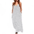 thumbnail image 2 of Vestido HUOGUO, casual de verano, cuello en V, estampado de lunares, para mujer, 2 of 5
