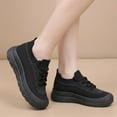 thumbnail image 5 of EKVAHL Women's Sneakers Knit Round Toe Chunky Heel Tennis Shoes Lace Up Breathable Walking Shoes Lightweight Non Slip Casual Daily Footwear, 5 of 7