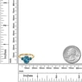 thumbnail image 6 of Gem Stone King 3.66 Ct Oval London Blue Topaz 18K Yellow Gold Plated Silver Ring, 6 of 6