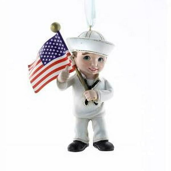 3.75" RESIN U.S. NAVY KID Ornament