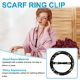 thumbnail image 3 of Uxcell 2 Scarf Ring Clip Resin Round T-Shirt Clip Fashion Ring Scarves Clasp Buckle Tie Circle Clip Heart Decorations, Black, 3 of 6