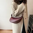 thumbnail image 2 of Bolsos de hombro con compartimento interior sólido e informal, bolsos de hilo de coser 2024 de alta calidad para mujer, bolsos de mano de PU con cremallera para mujer, 2 of 5
