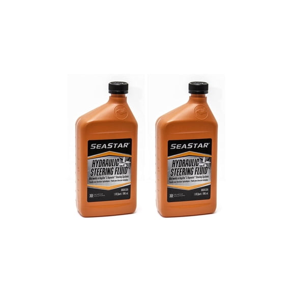 SeaStar Steering Fluid, 1 Quart (Two Pack), Marine, Prevent Corrosion, 32 oz