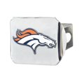 thumbnail image 1 of Fan Mat Trailer Hitch Cover 22555 Fits 2 Inch Receiver; NFL Denver Broncos Color Logo; Chrome Plated; Metal, 1 of 5