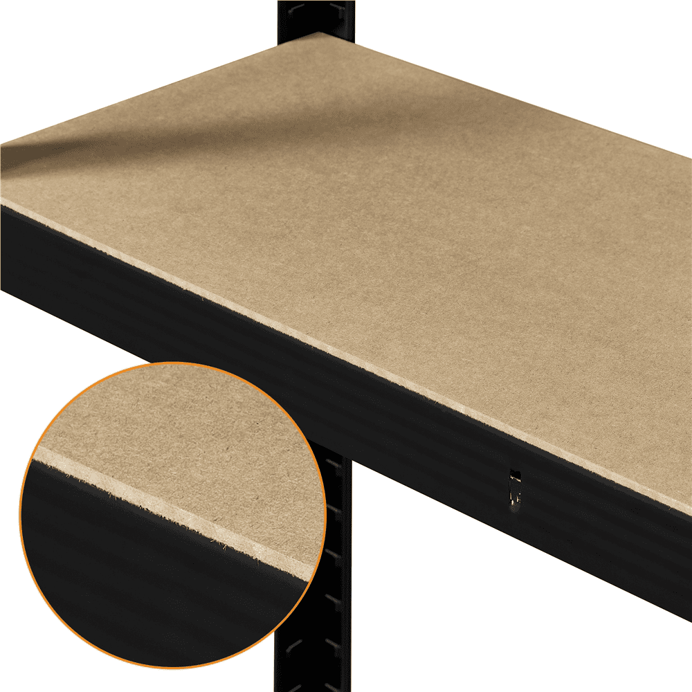 Alden Design 5-tier Adjustable Steel Storage Shelf Unit, Black, 2 Pack