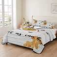 thumbnail image 2 of Twin Quilt Set 68''x86'', Farmhouse Bee Lightweight Summer Bedspread Coverlet Set with 2 Pillow Shams, Pastoral Country Bee Grey Wooden Breathable All Season Quilt Bedding for Dorm/Bedroom, 2 of 9