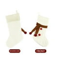 thumbnail image 5 of Knitted Christmas Stockings, Holiday Stocking Decor, Personalized Large Christmas Stocking with Pockets and Hanging Loop, Soft Thick Cotton Fabric in Red Green White, 15.8x7.8 Inch, 5 of 8