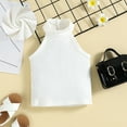 thumbnail image 6 of Winter Saving! Yievot Toddler Girls Summer Outfits Sleeveless Rib Knit Halter Tops Shorts with Waist Bag Set Newborn Girl's Clothes 6 Months-3 Years 2024 Summer Toddler Outfits on Clearance, 6 of 6