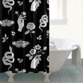 thumbnail image 4 of Snake and Hand Gothic Pattern Modern Waterproof Shower Curtain Set with 12 Hooks, Washable Decorative Bathroom Shower Curtain, 4 of 6