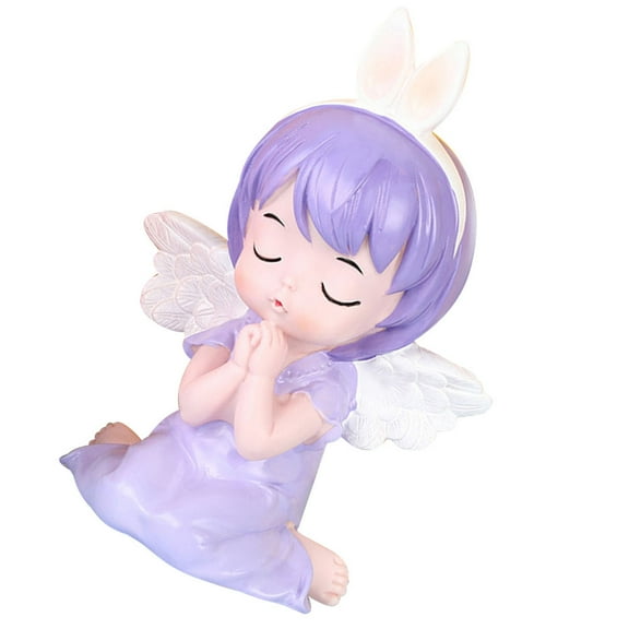 GAXIRE Coin Bank Angel Girl Shape Purple 1Pack 10.6In X 7.9In X 5.5In