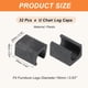 thumbnail image 2 of 32pcs Tapas de patas de silla en U, Protectores de piso en forma de U de 15 mm para patas de silla, Cubiertas de almohadillas de patas de silla, 2 of 6