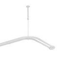 thumbnail image 6 of Utopia Alley Rustproof Wall Mounted Aluminum Double L Shaped Shower Curtain Rod 72" L x 31.7" W, with 24 Shower Hooks included & Ceiling Support , Wall Mounted, White, 6 of 11