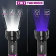 thumbnail image 3 of EverBrite 2-in-1 UV and White LED Flashlight, Dual Light Blacklight with AA Batteries, Pet Urine Detector for Dog & Cat Stains, 3 of 9