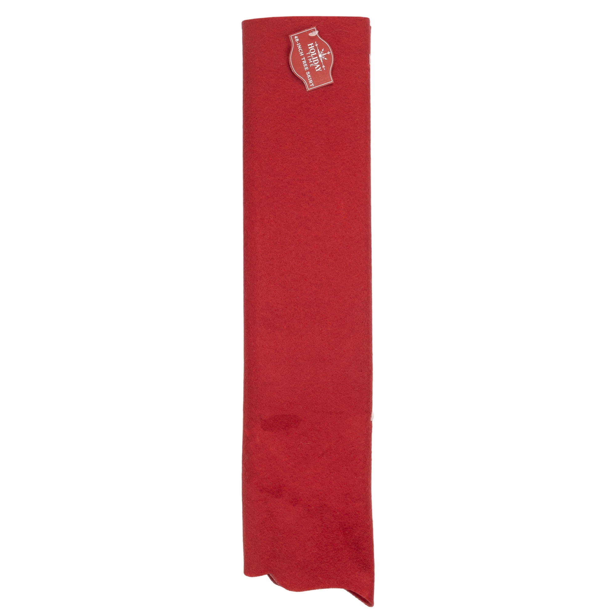 Felt Scalloped Christmas Tree Skirt, Red, 48", by Holiday Time