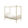 DHP Canopy Metal Bed, Twin, Gold