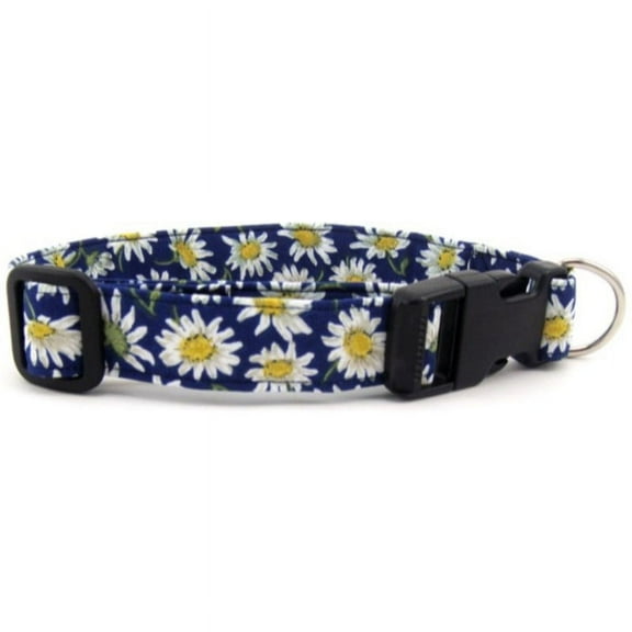Blue Daisies Dog Collar - Size - Large