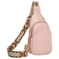 thumbnail image 2 of ibiyuan Crossbody Bags for Women Men Sling Bag Retro Large Capacity Zipper Messenger Bag for Women, Fashion Solid Pattern Practical Daily Shoulder Crossbody Bag, 2 of 5