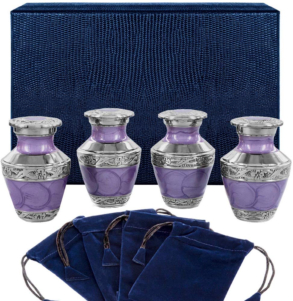 Eternal Peace Lavender Small Keepsake Urns For Cremation Ashes In Home