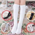 thumbnail image 5 of fnnxnal Girls Knee High Socks with Bow, White, Cotton Breathable, School Uniform, 3-4/5-6/7-8,Size 7-8T, 5 of 6