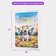 thumbnail image 5 of Welcome Spring Fairy West Highland White Terrier in Flower Meadow 5x7in Folded Greeting Card Westie Westy Dog Lover Single Note Card with Envelope - 13002, 5 of 5