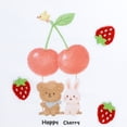 thumbnail image 5 of NIPAXO Girls Graphic T-Shirt Cute Cherry Bear Short Sleeve Crewneck Cotton Tee, Casual Summer Top for Girls 4-5Y (White, 5 of 6