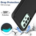 thumbnail image 2 of Defender Case for Samsung Galaxy A73 5G 6.7'' Heavy Duty 1 in 1 Design Rugged Full Body Dustproof Shockproof Bumper Non-Slip Protective Cover,Black,For Galaxy A73(5G), 2 of 10