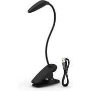 Energizer Rechargeable LED Book Light, Clip On Reading Light with Adjustable Light Modes, Black