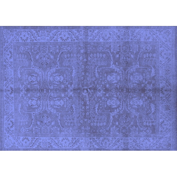 Ahgly Company Indoor Rectangle Oriental Blue Industrial Area Rugs, 2' x 3'