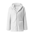thumbnail image 4 of UngA Winter Jackets for Women Sherpa Lined Jacket Women Duffle Toggle Coat Hooded Fleece Jacket Jackets For Women White,XXXL, 4 of 7