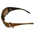 thumbnail image 5 of Levi Men Mens Rectangle Caramel Plastic Wrap Sunglass, Gradient Lens LS150 4, 5 of 6