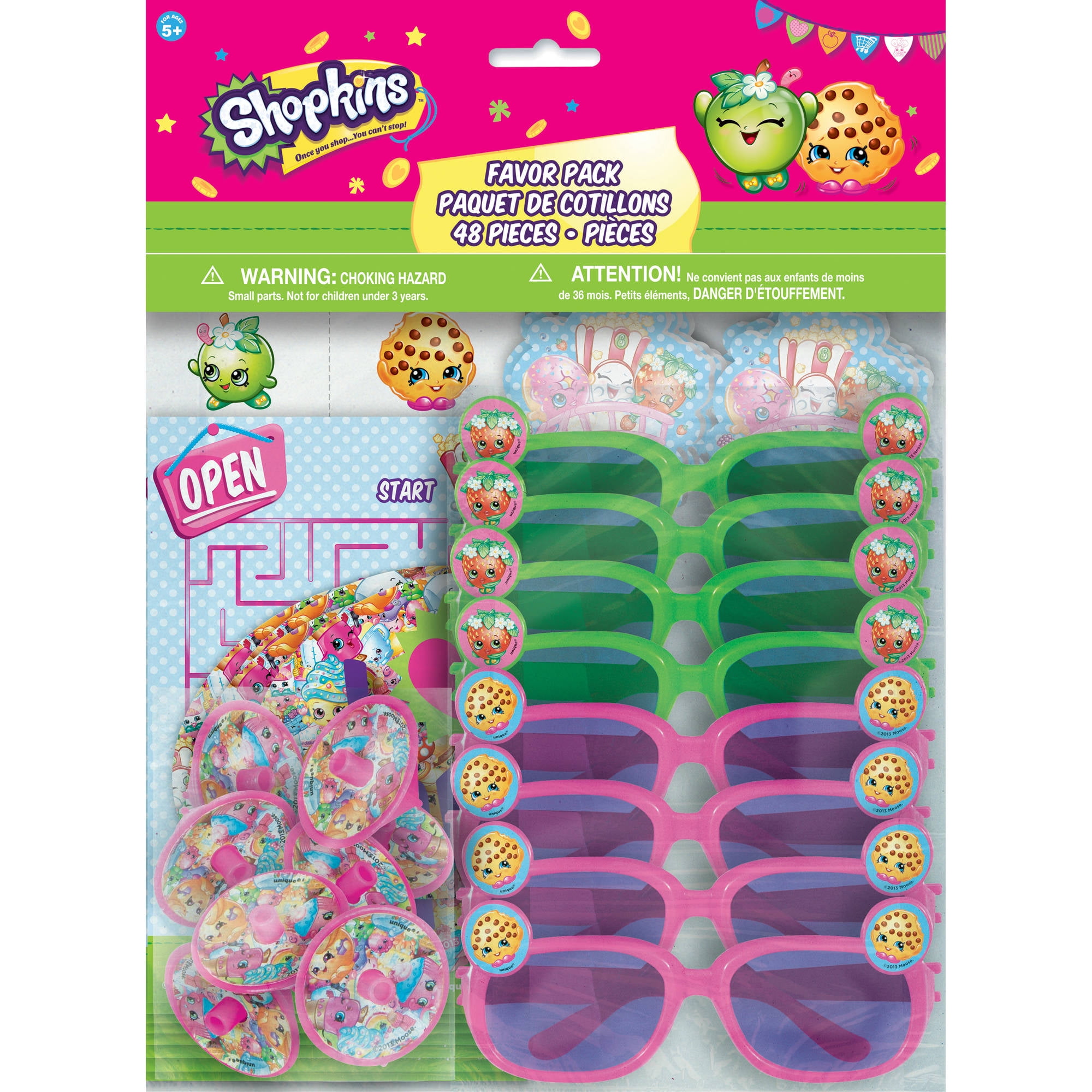 Unique Industries Assorted Colors Birthday Party Favors, 48 Count