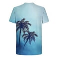 thumbnail image 3 of ZZwxWA Mens Palm Tree T Shirts Summer Tropical Hawaii Ink Graphic Crew Neck Short Sleeve Tees Casual Stylish Vacation Beach Tops Holiday Saving, 3 of 4