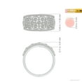 thumbnail image 4 of ANGARA Natural Edwardian Style Diamond Lace Pattern Broad Anniversary Ring in 14K White Gold for Women (Size-1.95mm| Color-K| Clarity-I3) | Anniversary, Jewelry Gift for Women | Natural Diamond Ring, 4 of 9
