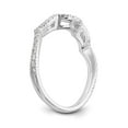 thumbnail image 6 of 14K White Gold Ring Band Wedding Diamond Round , Size 6, 6 of 7