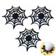 thumbnail image 3 of 3 piezas posavasos de Halloween telaraña fieltro mantel individual estera de aislamiento decorativa manteles individuales suministros para fiestas, 3 of 6