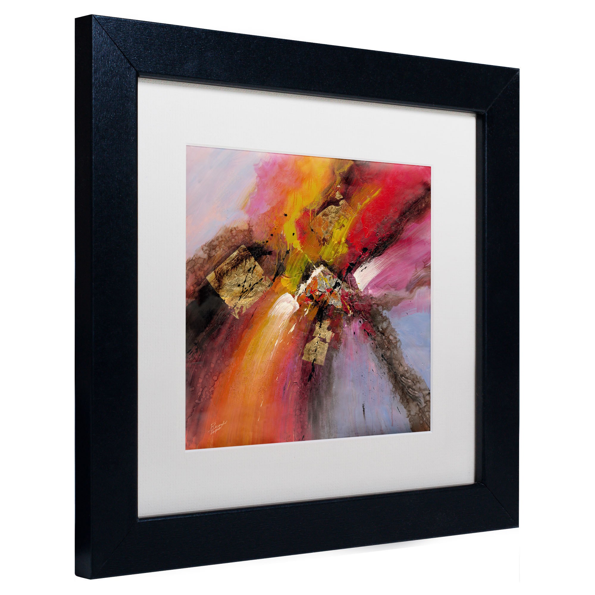 Trademark Fine Art "Sunset" Canvas Art by Ricardo Tapia, White Matte, Black Frame