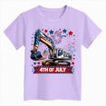 thumbnail image 4 of TOWED22 Boys Tops 5-16 Years Short Sleeve Crew Neck T-Shirts Basic Solid Color Tees(Purple,5-6 Y), 4 of 4