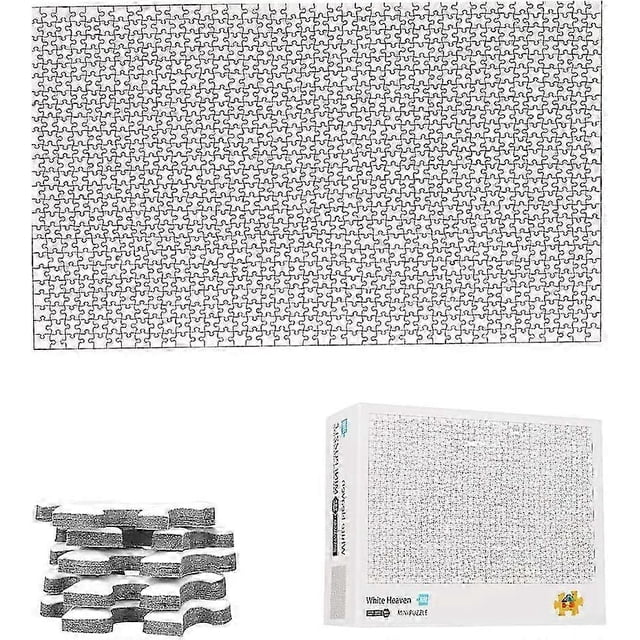 1000 Piece White Puzzles. Blank Puzzle To Paint By Yourself. 42cm * 29.7cm 2mm